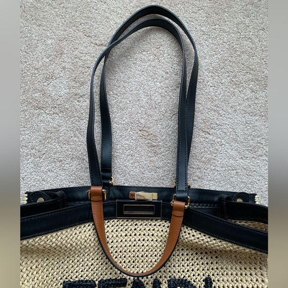 Fendi Raffia Vitello Macrame Large Peekaboo X-Tote - Picture 9 of 16